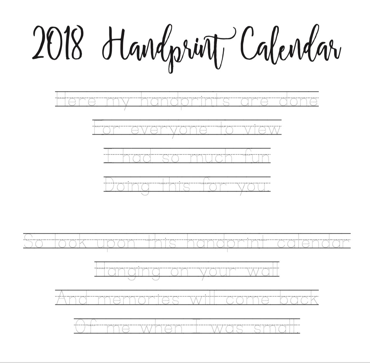 Kids Handprint Calendar Ideas Free S Style Simpler Our Next Step Is To Glue On The Calendar Template That I Created Check Out Post Here And Then Bind All Pages Together Finish