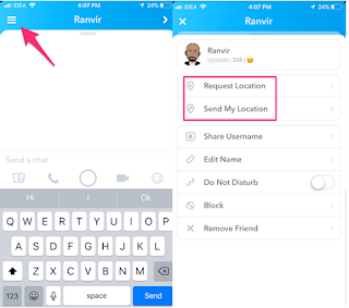 Cara Mengirim Atau Meminta Lokasi Pada Snapchat, Begini caranya