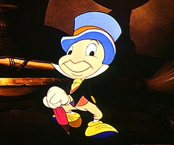 Jiminy Cricket in Pinocchio 1940 animatedfilmreviews.filminspector.com