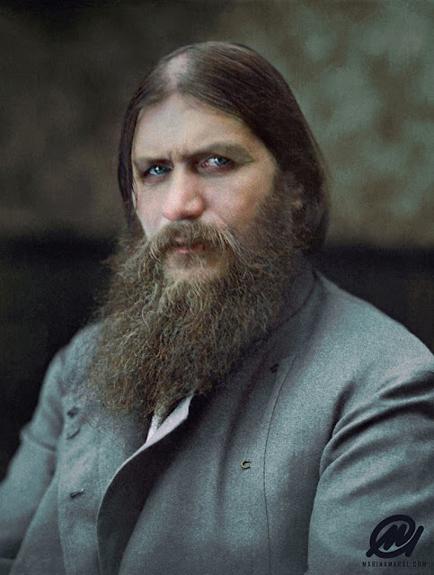صور قديمة تم تلوينه كأنه حديثة Rasputin%2C+mystical+adviser+in+the+court+of+Czar+Nicholas+II+of+Russia.
