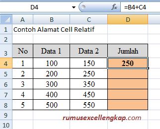 Memahami Fungsi Alamat Cell Dalam Penulisan Rumus Microsoft Excel - Fungsi  dan Rumus Excel Lengkap