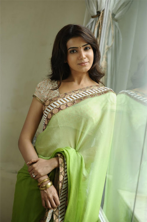 Samantha Ruth Prabhu in green saree