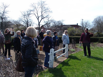 Garden seminar attendees with horticularist Dean Sylvester at Old Economy