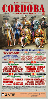 Feria de Córdoba 2014 - Cartel taurino