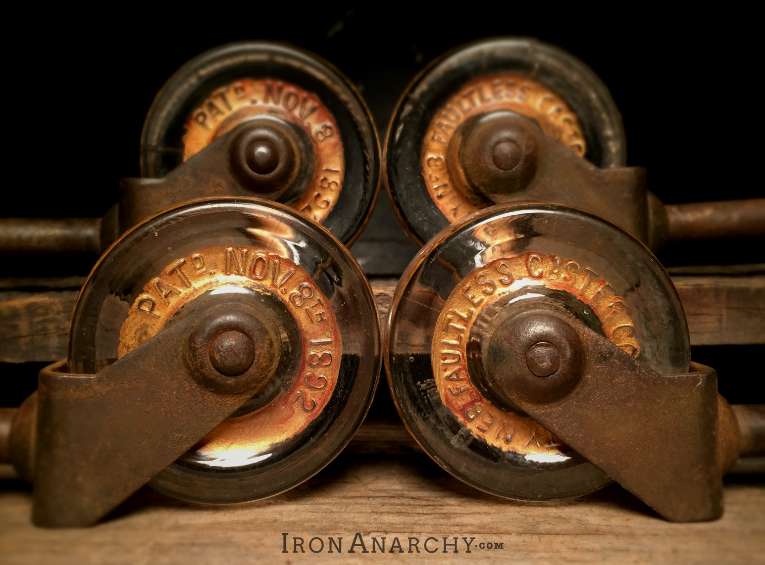 Antique Glass Furniture Casters