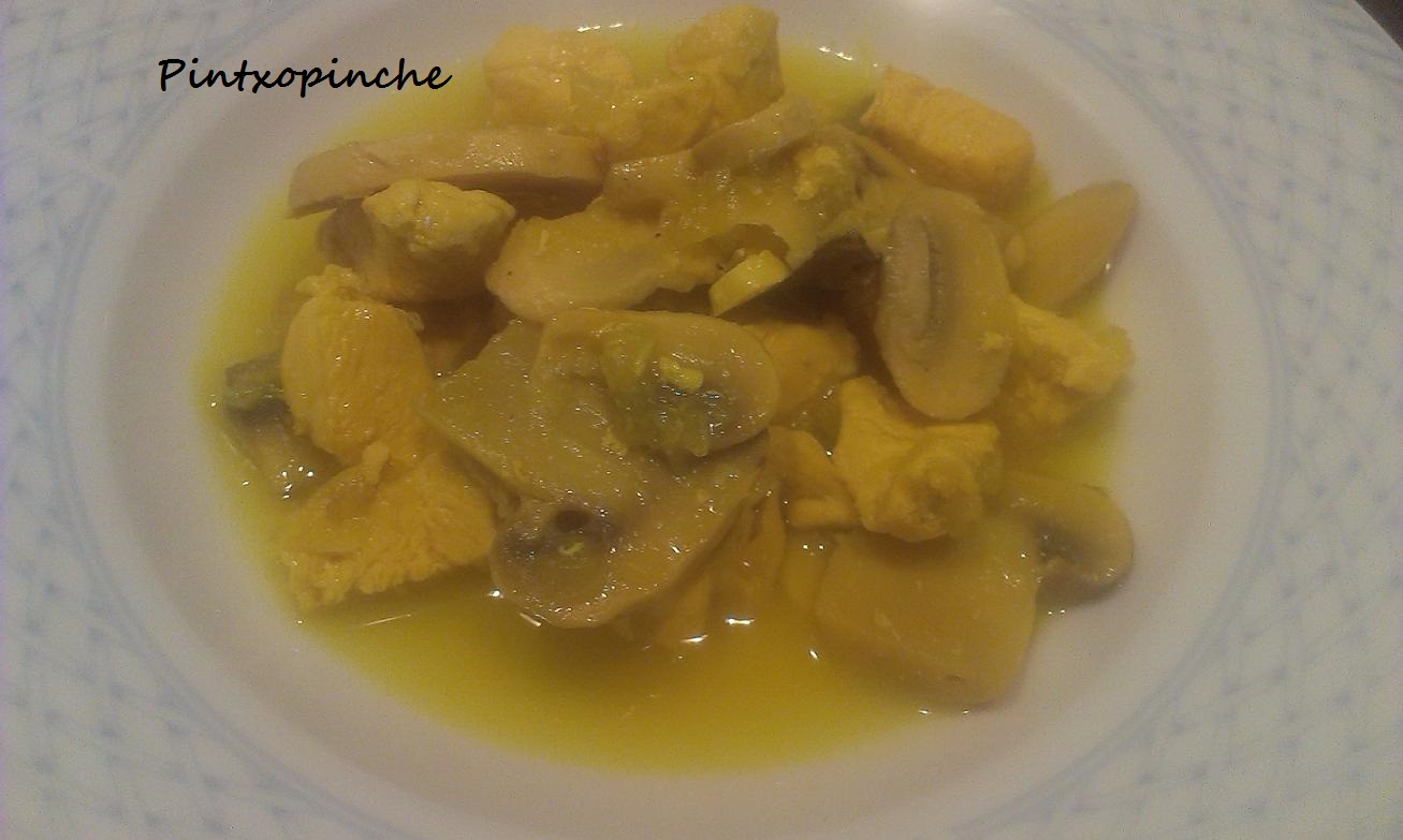 POLLO CON CHAMPIÑONES SIN GLUTEN
