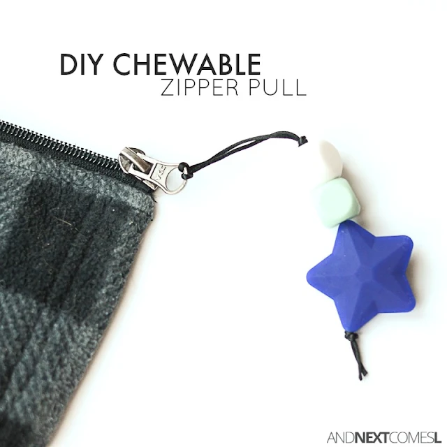 DIY chewable zipper pull
