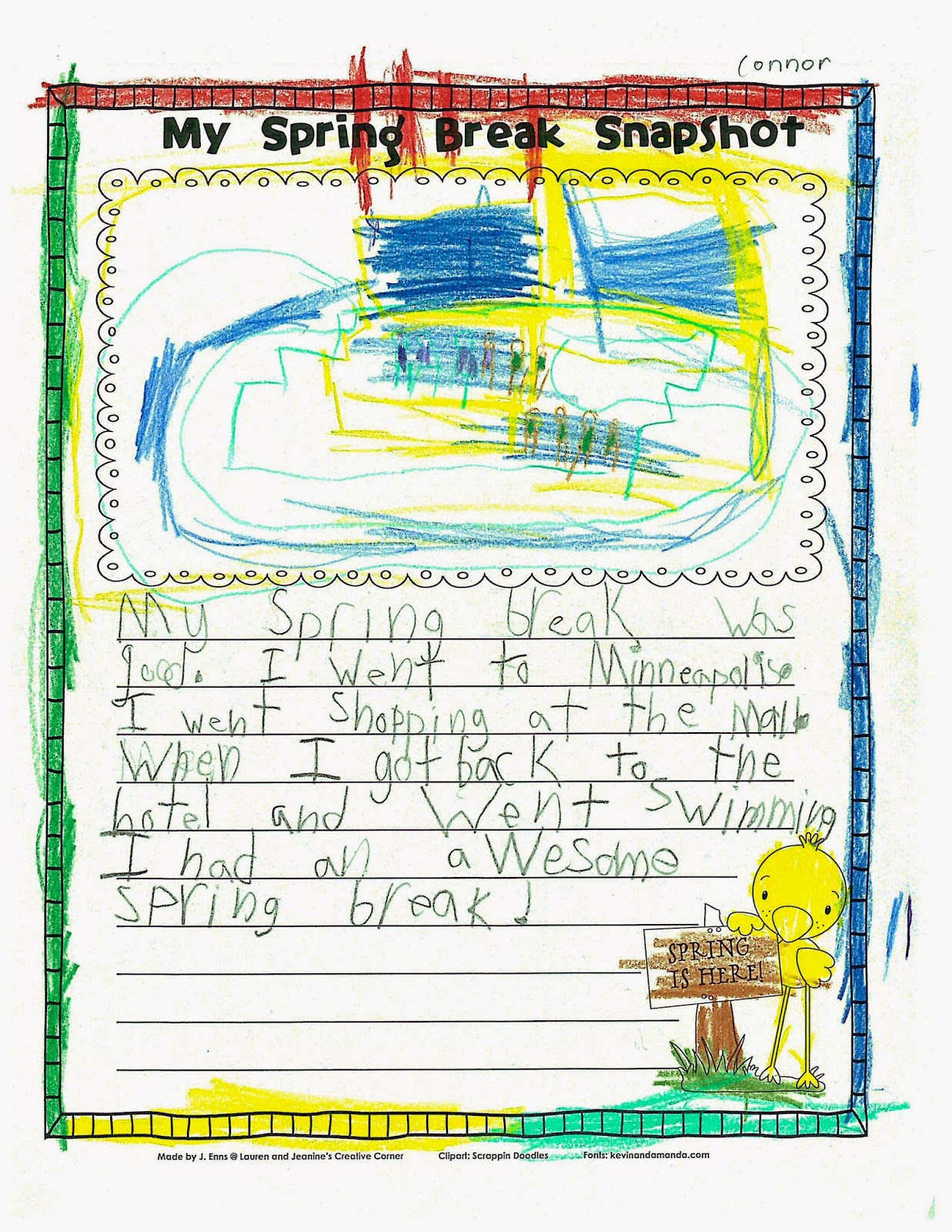 The Passionate Educator a blog by Mrs. Obach Spring Break Snapshot!