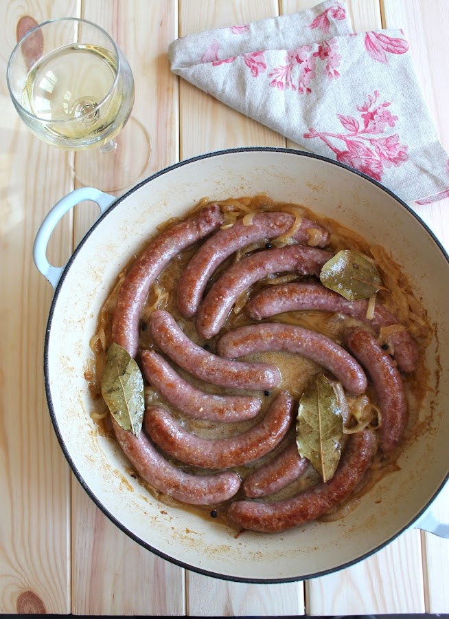 Salchichas al vino blanco (sin lactosa)