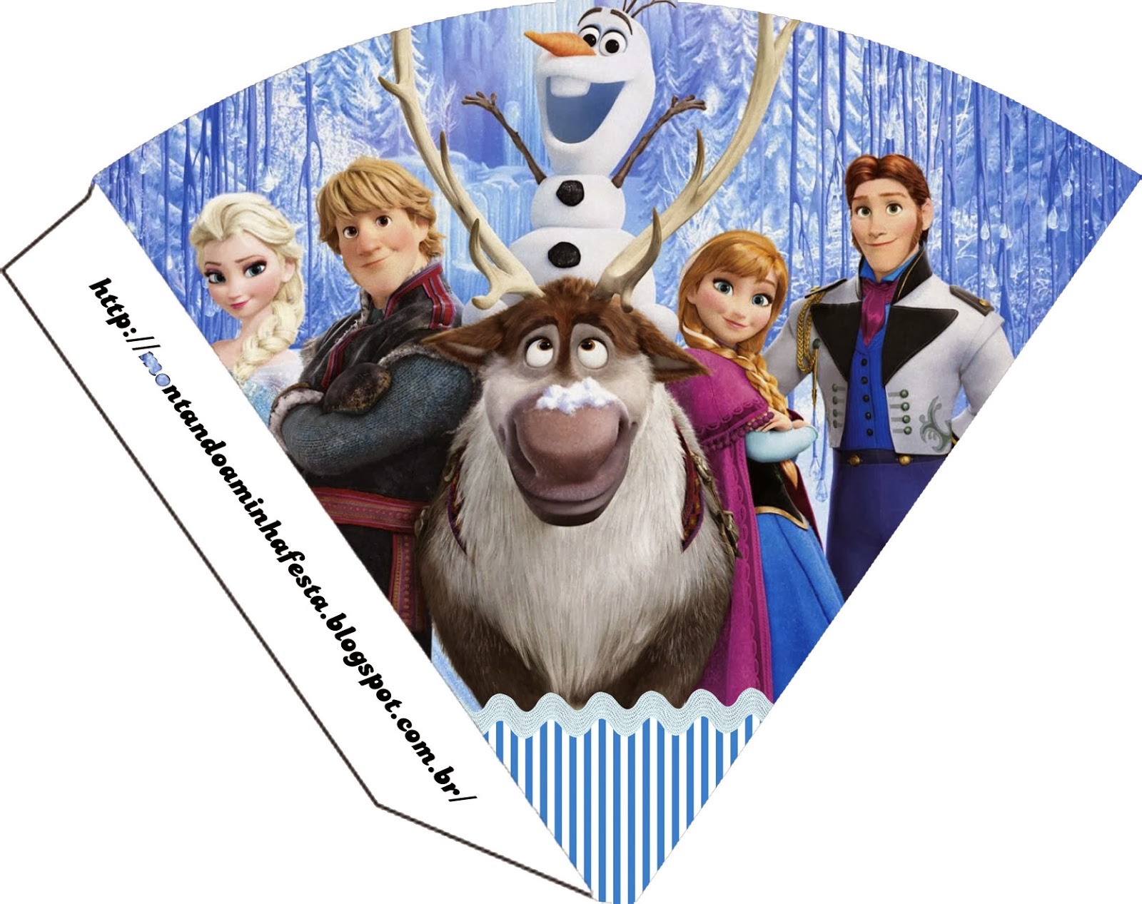 Frozen Free Party Printables. Free Printable Cones.