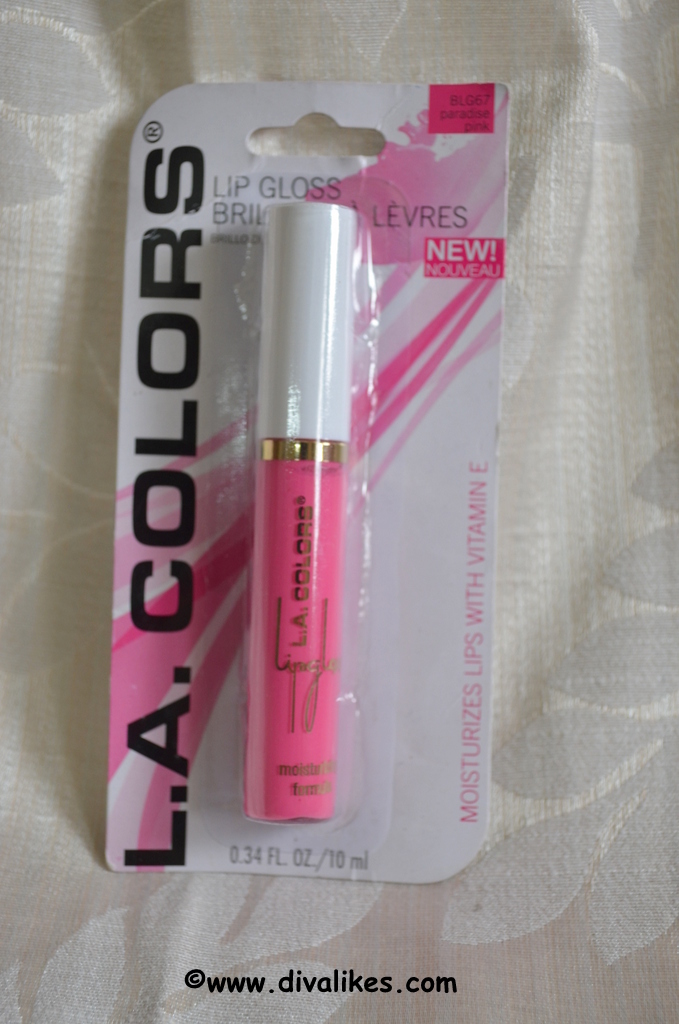 L.A. Colors Lip Gloss Paradise Pink Review Diva Likes