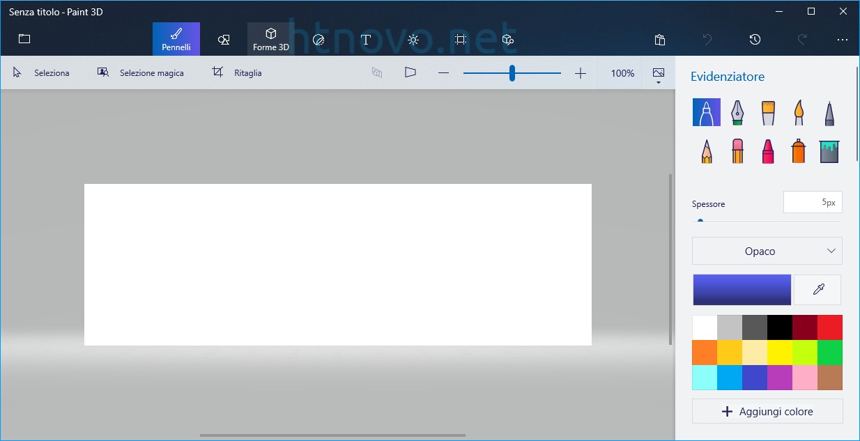 Paint 3D ottiene miglioramenti in Windows 10 versione 1803