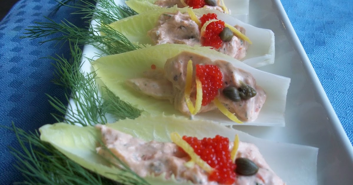 Snackers Delight: Salmon Mousse in Belgian Endive Boats