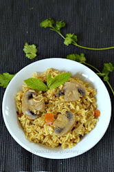 biryani mushroom kalan cooker pressure recipe