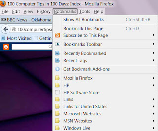 100 Amazing Computer Tips: Tip #103 - Bookmarking a Browser Page