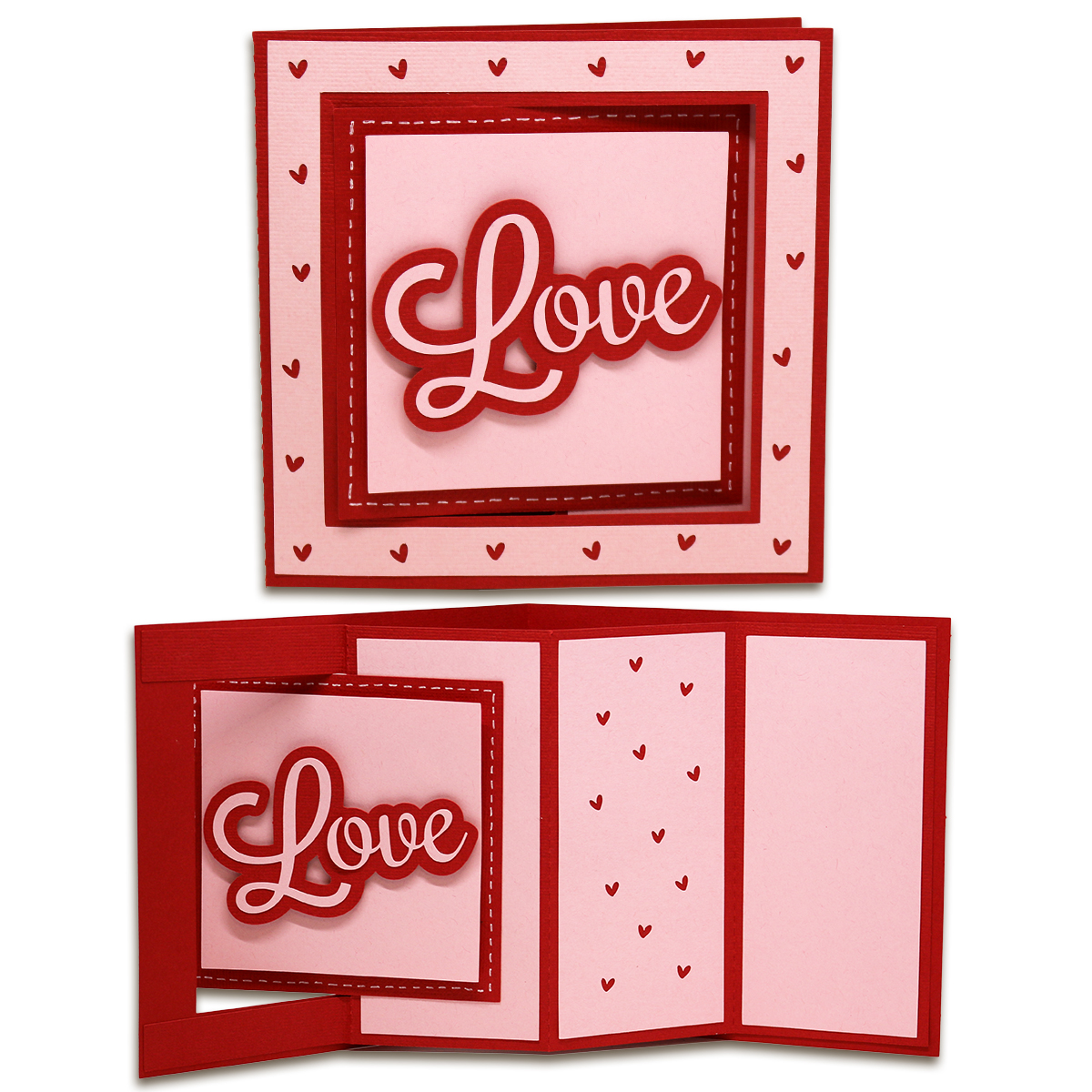 Valentine's Day Window Lever Cards Bits of Paper