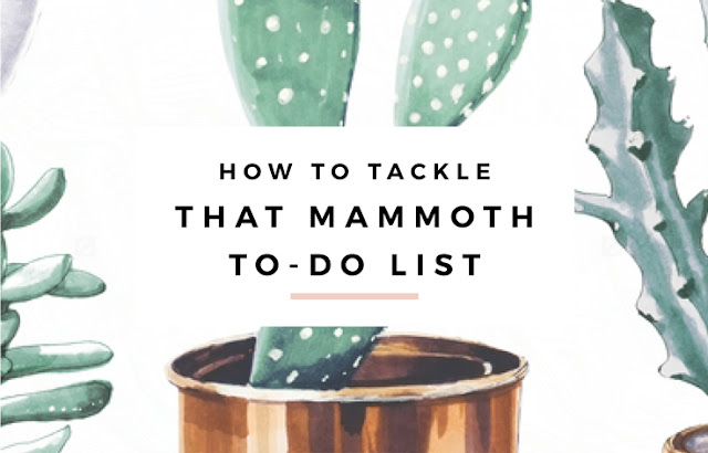 The Easy Way to Tackle that Mammoth To Do List by Eliza Ellis - A super simple way to stop being overwhelmed and start getting stuff done!