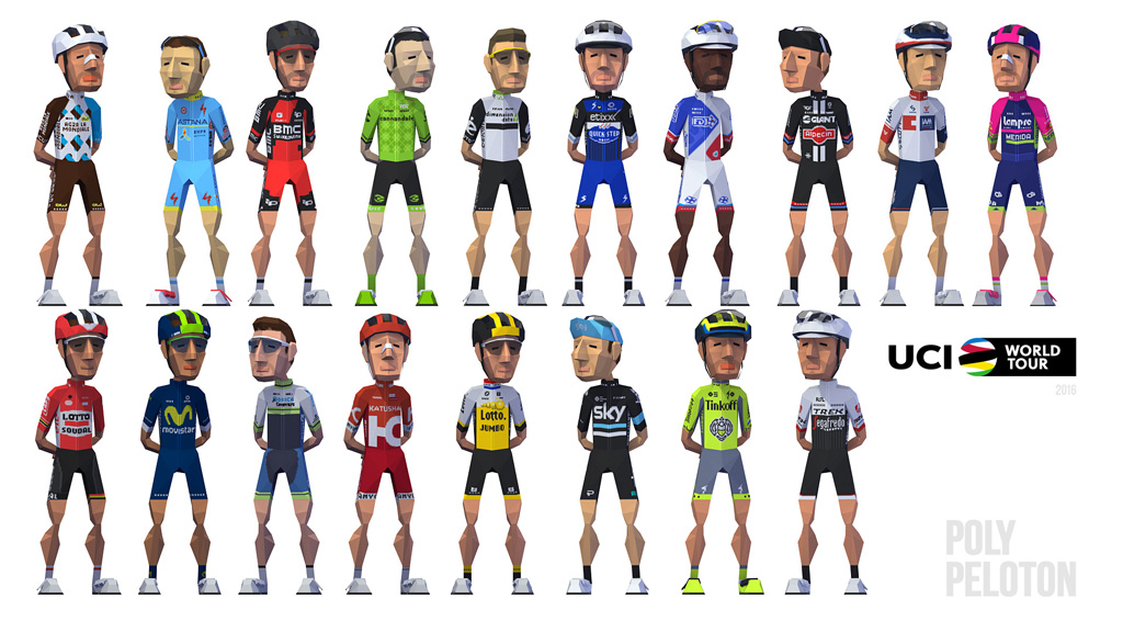 Poly Peloton: UCI Men's WorldTour 2016 : 18/18 kits