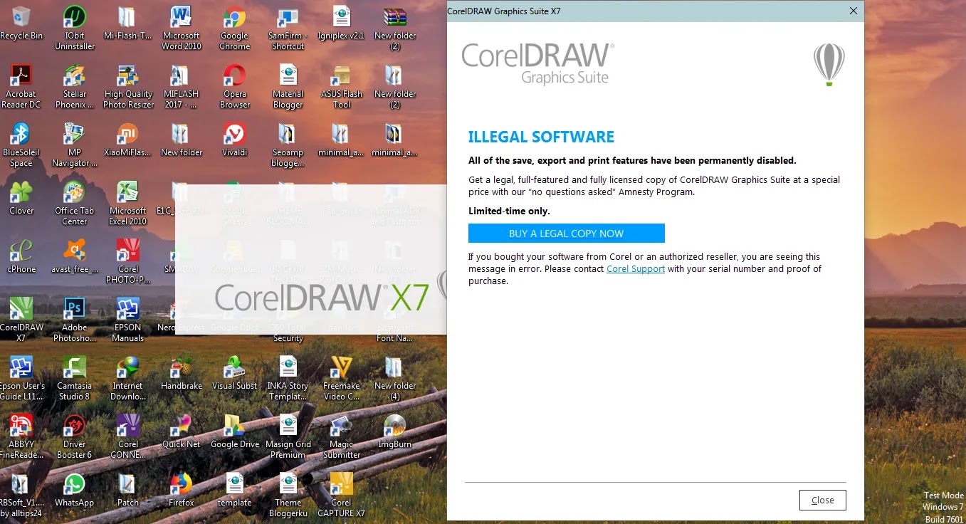 Block Illegal Software Corel Draw X7