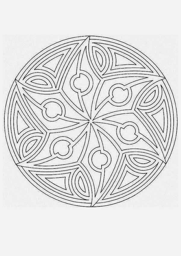 Free coloring pages of mystic mandala