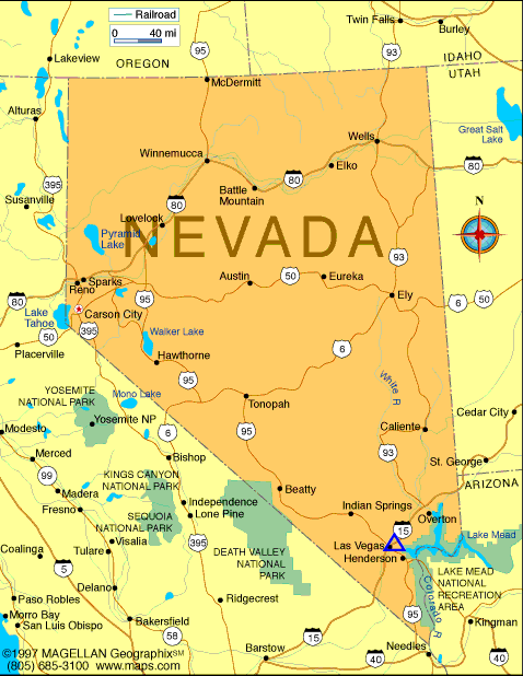 Road Map Of Nevada With Cities Printable Map Of Nevad - vrogue.co