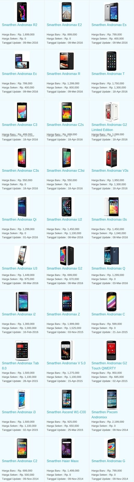 Daftar Harga Hp Terbaru Smartfren Juni 2016 Daftar Harga Hp Terbaru Smartfren Juni 2016