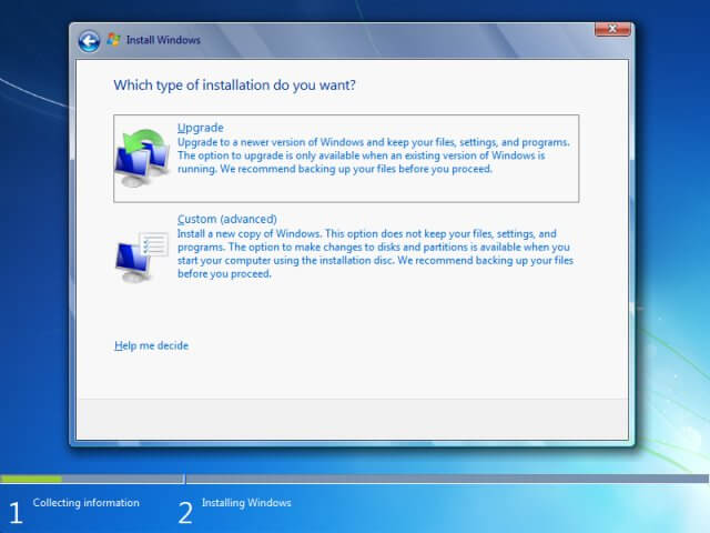 how to install windows 7