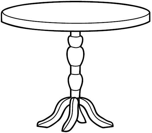 Tranh tô màu cái bàn tròn « in hình này