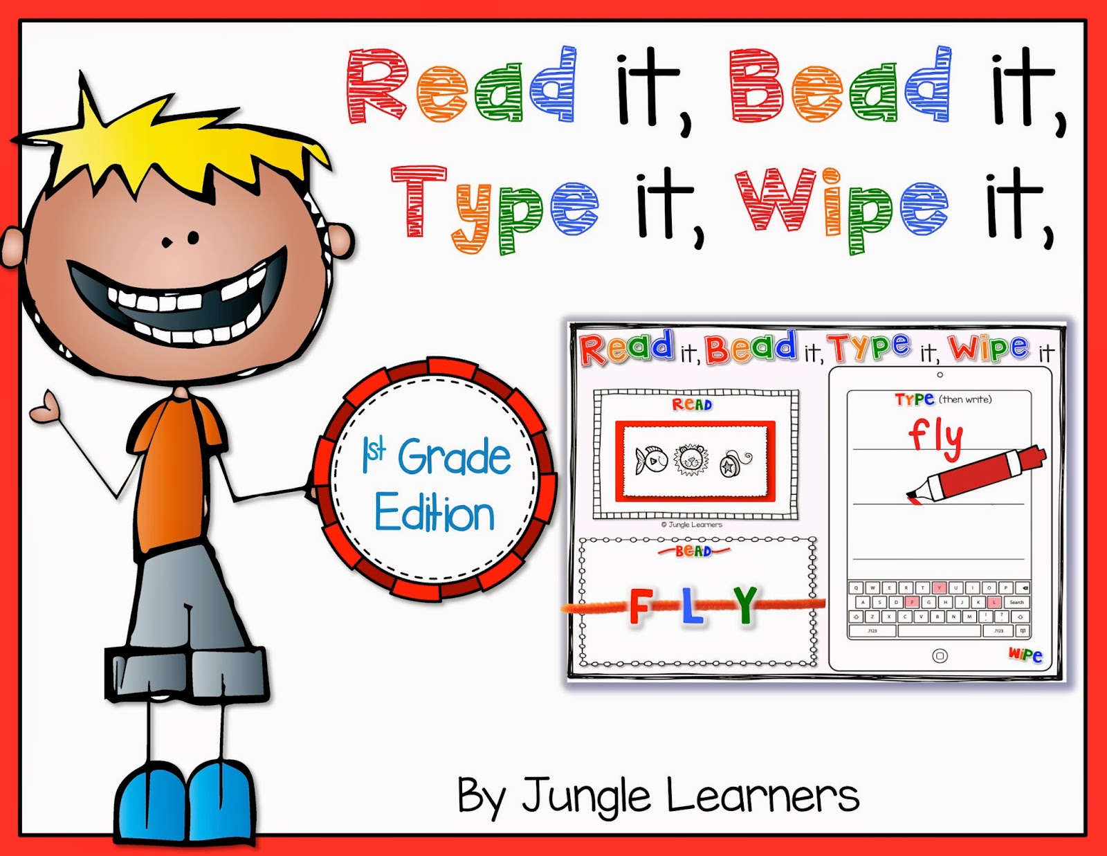 Read it, Bead it, Type it, Wipe it [1st Grade Edition]