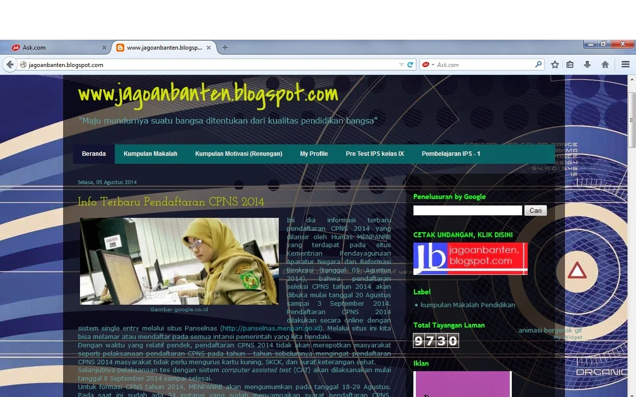 Jagoan Banten: Tutorial Cara Membuat Blog Untuk Pemula