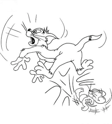 Gambar Mewarnai Tom and Jerry - 12