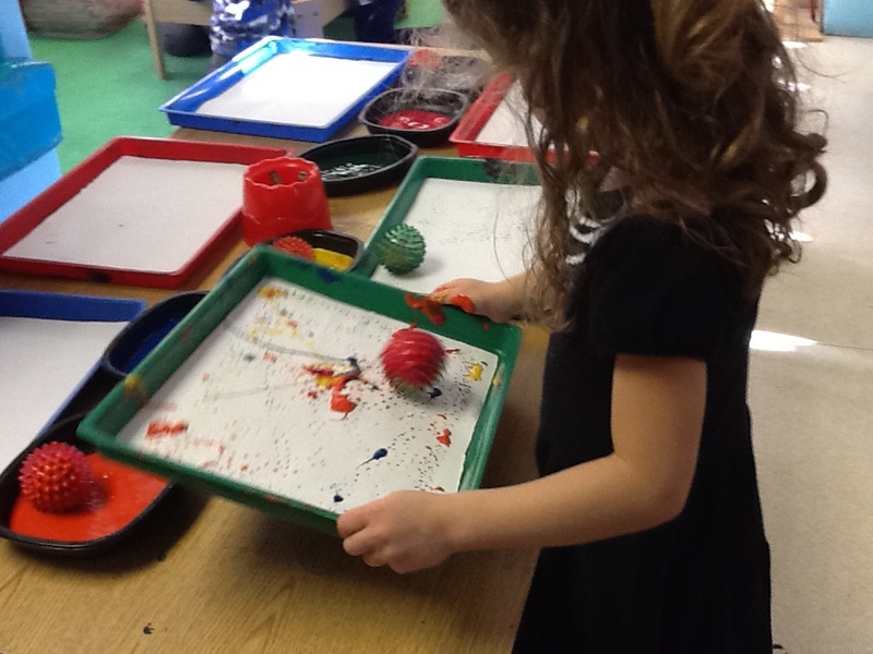 Playfully Learning Spicky Ball Painting