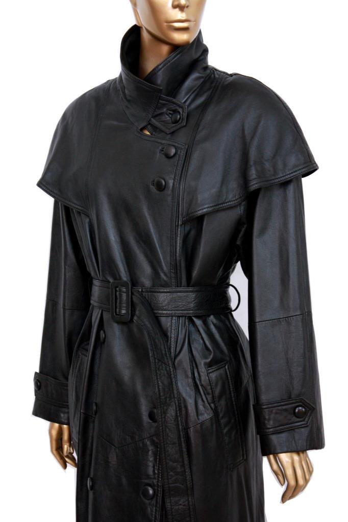 eBay Leather Vintage 1980s Wilson's Leather trench coat features