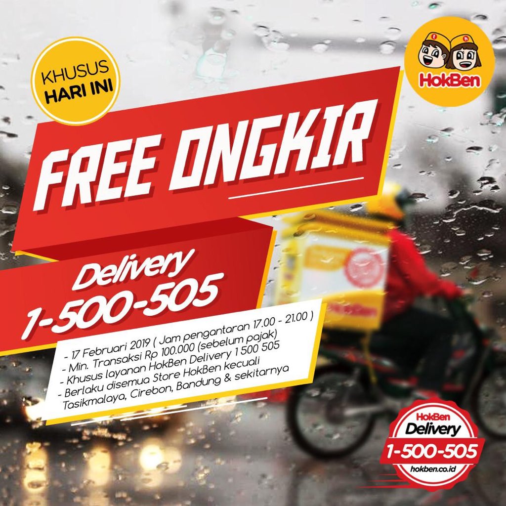 #HokBen - #Promo Gratis Ongkir Pesan Via HOkBen Delivery Call (HARI INI) #HokBen - #Promo Gratis Ongkir Pesan Via HOkBen Delivery Call (HARI INI)
