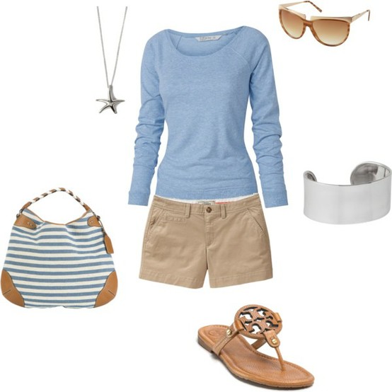 Last Chance Romance: Love the light blue with khaki; beach attire for sure!