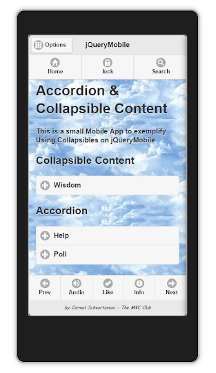 jQueryMobile Accordion and Nested Collapsibles For Android and BlackBerry        