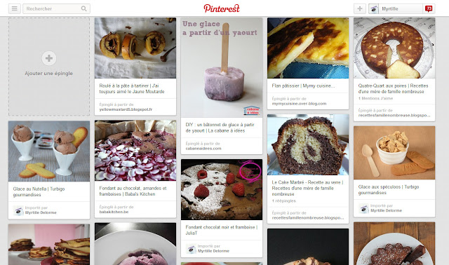La blogosphère gourmande de Myrtille : recettes sucrées à essayer (sur Pinterest)