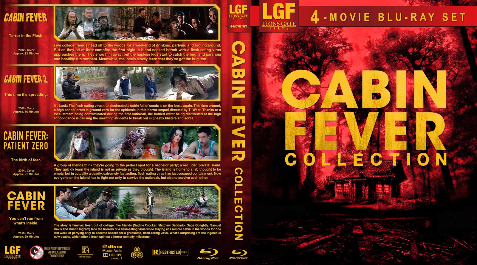 Cabin Fever Collection Bluray Cover Cover Addict Free Dvd