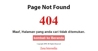Cara Custom 404 Page Not Found Untuk Blogger