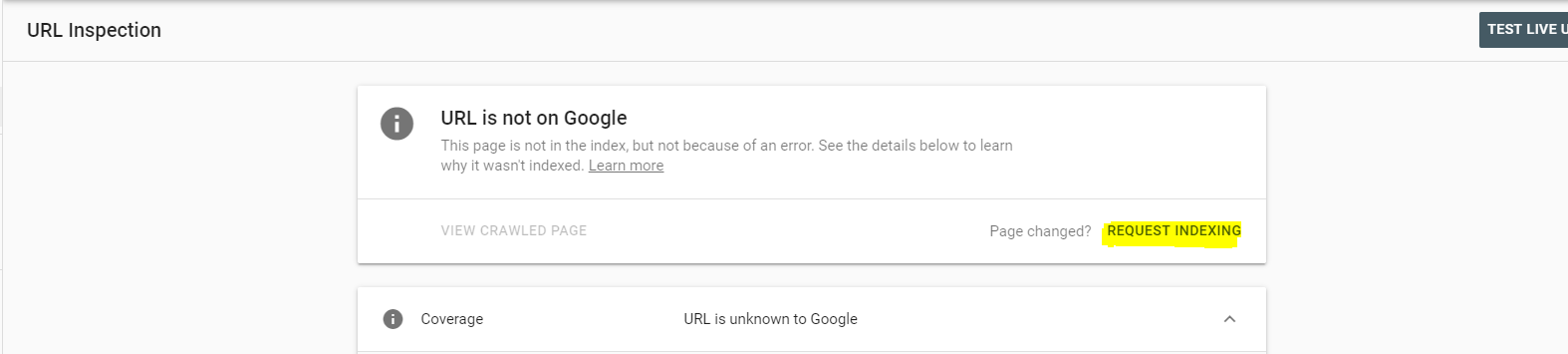 “URL not in property” on Google new search console [Solved]