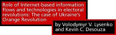 Role of Internet-based Information Flows and Technologies in Electoral Revolutions: The Case of Ukr