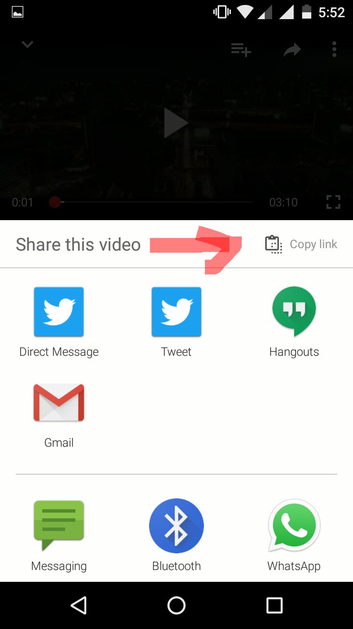 How to copy URL from YouTube APP? - Suraj Khadekar