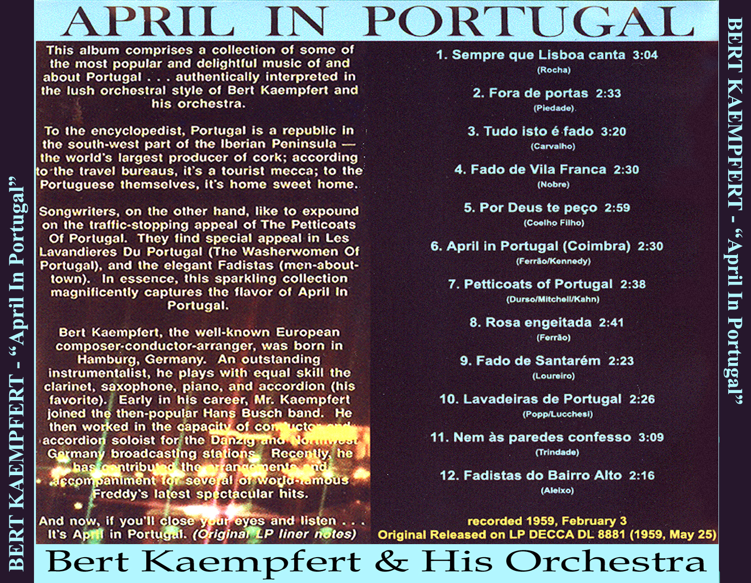 Bert Kaempfert E Sua Orquestra O Som Maravilhoso De Bert Kaempfert Bert Kaempfert E Sua Orquestra O Som Maravilhoso De Bert Kaempfert