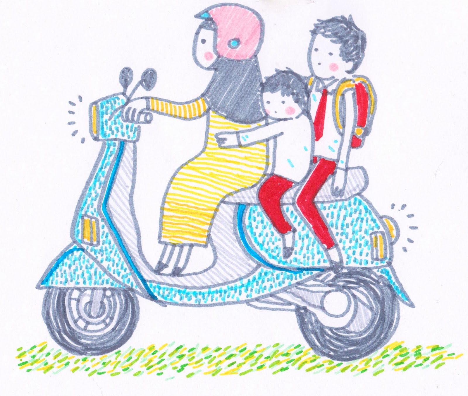 Gambar Kartun Anak Pergi Sekolah Top Gambar