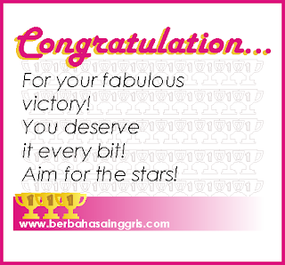 Contoh Kartu Ucapan Selamat Menang Lomba Dalam Bahasa Inggris Blog Pendidikan