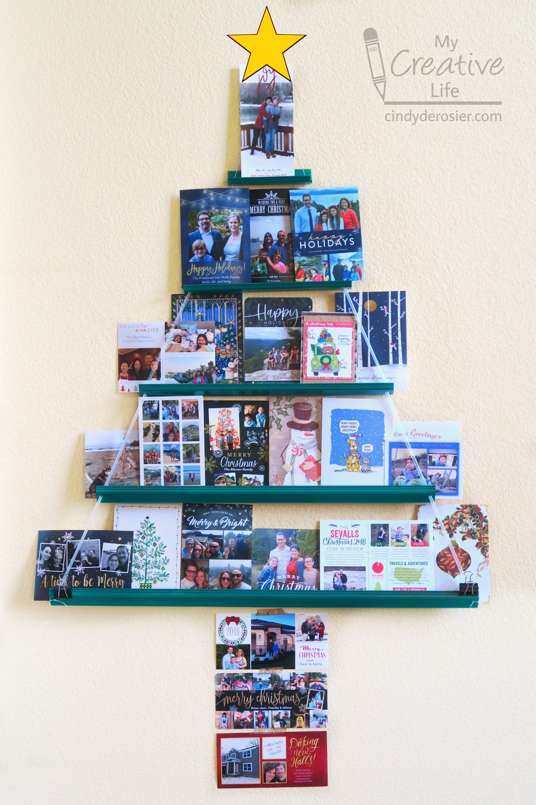 Have always loved this christmas card idea Ways To Hang Up Christmas Cards | Christmas Cards