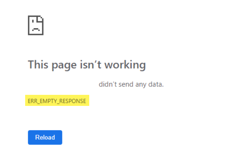 [Windows] Chrome This page isn't working ERR_EMPTY_RESPONSE mrcus 學習筆記