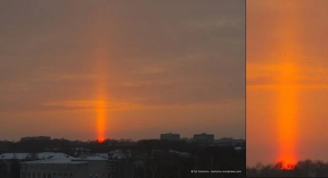 Mysterious Light Beam Appears in the Sky over Chucashia, Russia