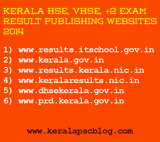 Kerala HSE Result 2014, Plus Two, VHSE Exam Results 2014