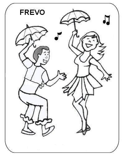 Desenhos de carnaval para pintar, colorir, imprimir